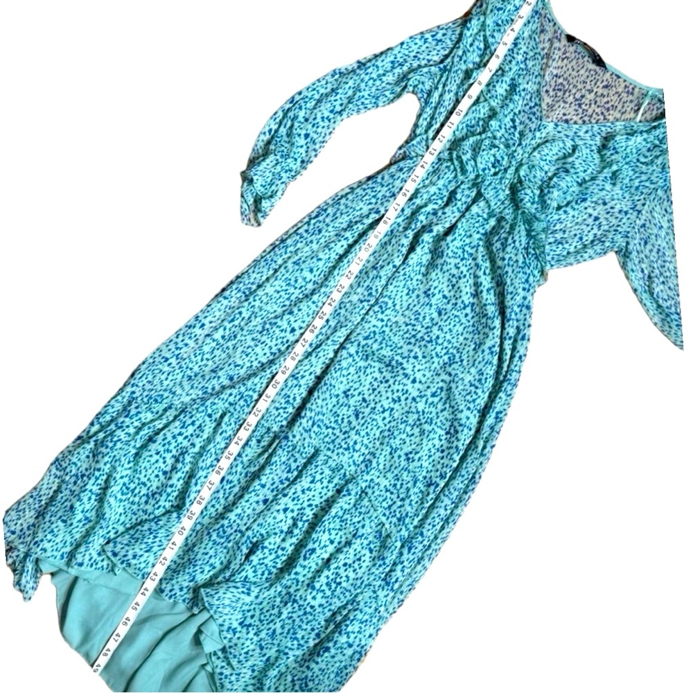 Zara Printed Long Sleeve Ruffled details, Summer/Flowing Dress size M - Picture 5 of 6